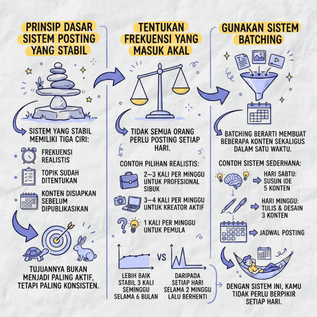 Konsistensi Tanpa Burnout: Sistem Posting yang Sederhana 2009