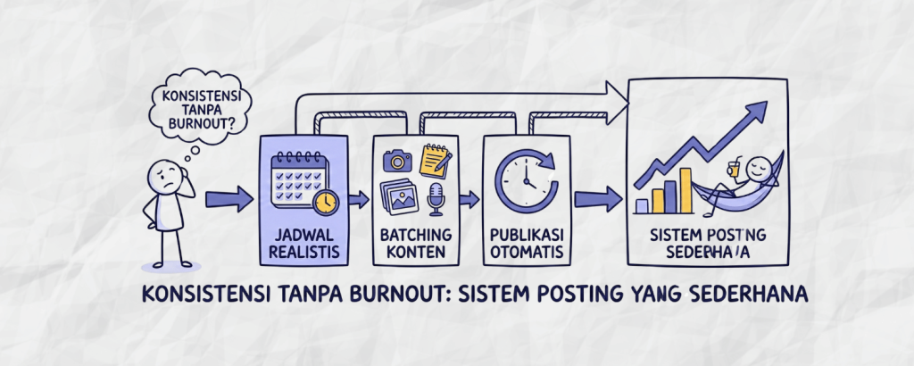 Konsistensi Tanpa Burnout: Sistem Posting yang Sederhana pb04 konsistensi tanpa burnout sistem posting yang sederhana